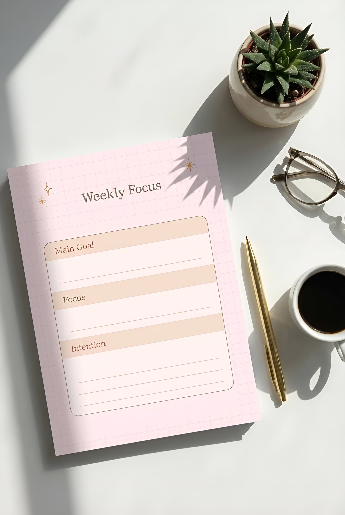 Minimal Weekly Planner – Printable Digital PDF